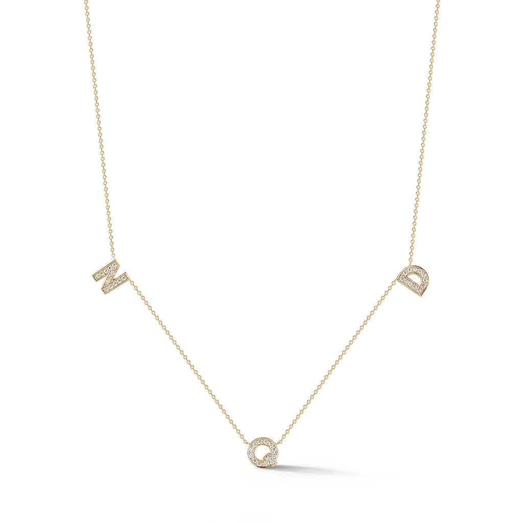 "Custom" Diamond Multi Initial Necklace- "Jennie"