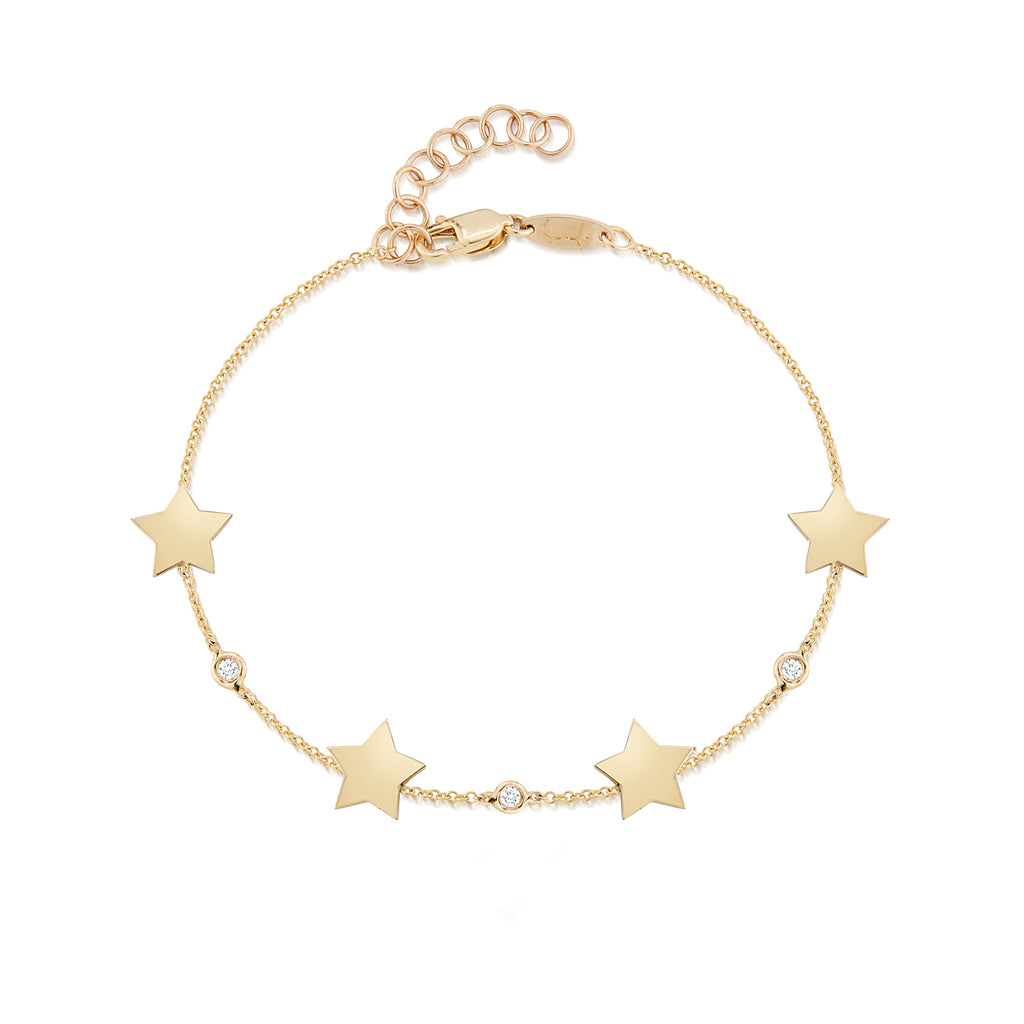 5 Star with Diamond Bezel Bracelet