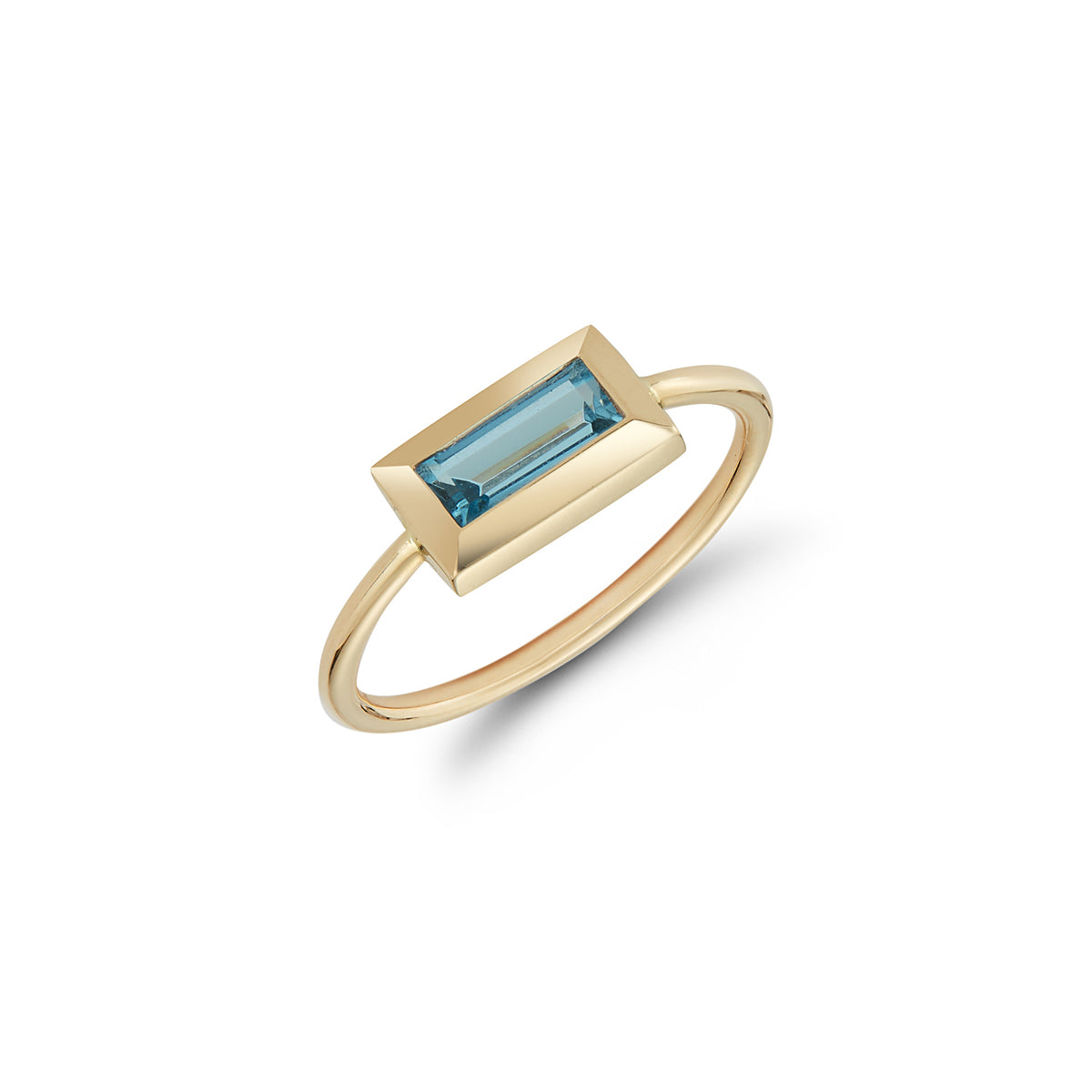 Blue topaz deals baguette ring